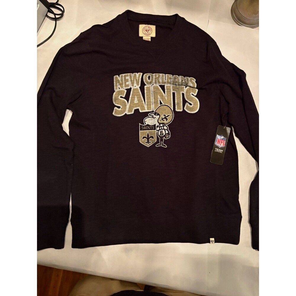 New With Tags (NWT) Men's '47 Brand "First String Crew"  Saints Sweatshirt